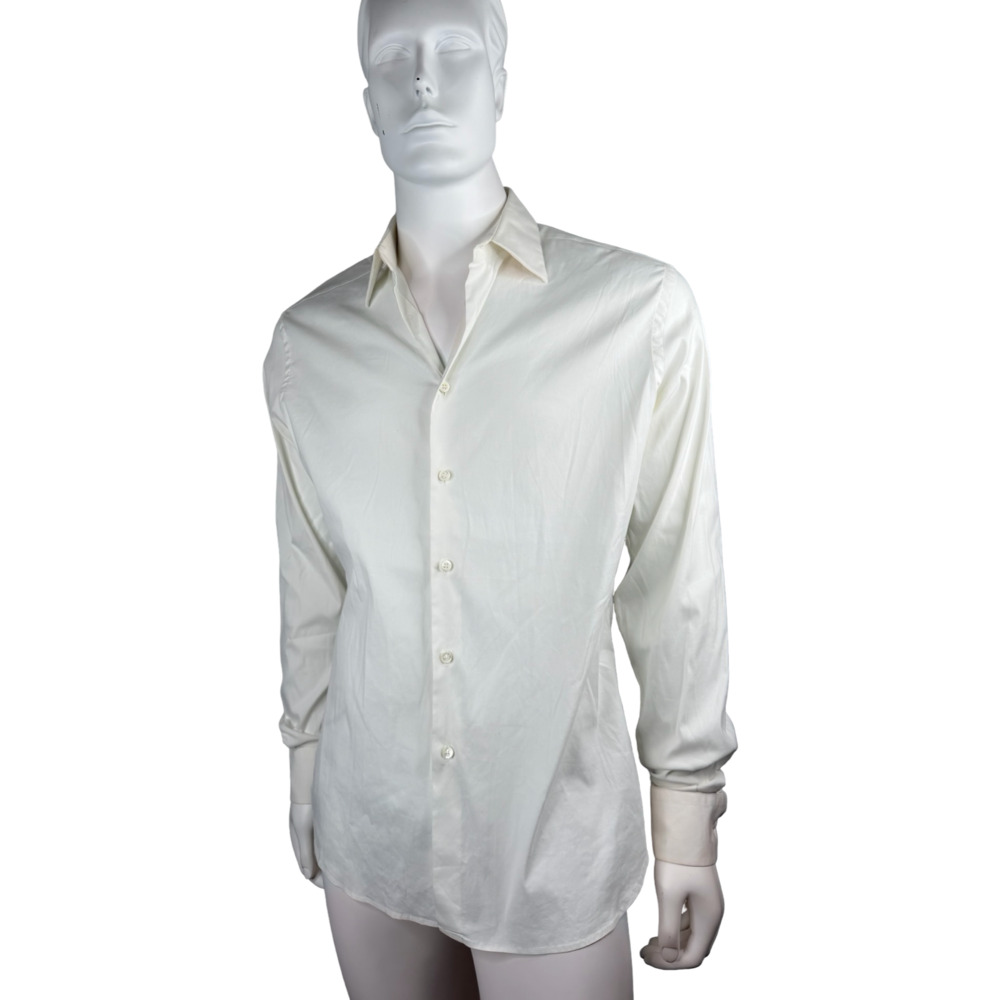 Prada Milano Long Sleeve Button Down Dress Shirt - White Sz. 42/16 1/2
